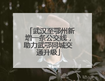 武汉至鄂州新增一条公交线，助力武鄂同城交通升级
