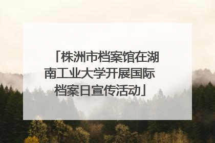 株洲市档案馆在湖南工业大学开展国际档案日宣传活动