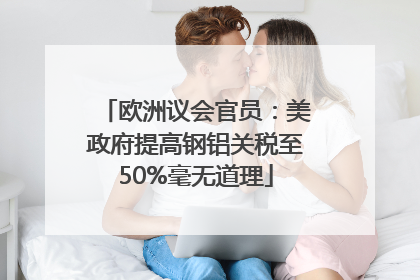 欧洲议会官员：美政府提高钢铝关税至50%毫无道理
