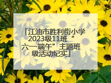 江油市胜利街小学2023级11班“六一·端午”主题班级活动纪实