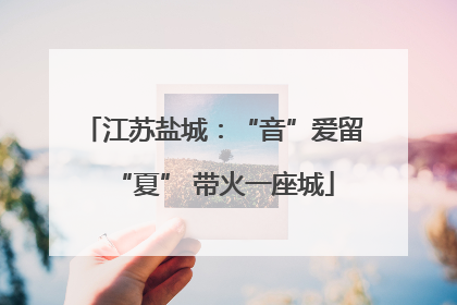 江苏盐城：“音”爱留“夏” 带火一座城