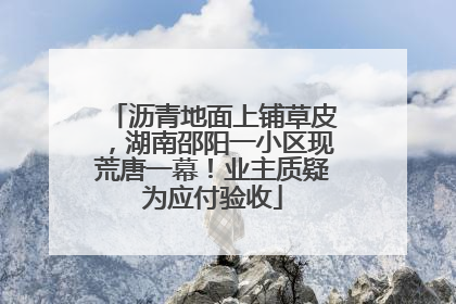 沥青地面上铺草皮，湖南邵阳一小区现荒唐一幕！业主质疑为应付验收