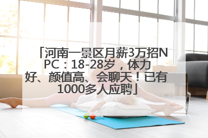河南一景区月薪3万招NPC：18-28岁，体力好、颜值高、会聊天！已有1000多人应聘