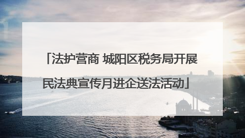 法护营商 城阳区税务局开展民法典宣传月进企送法活动