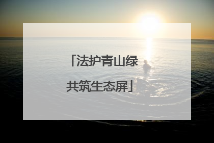 法护青山绿 共筑生态屏