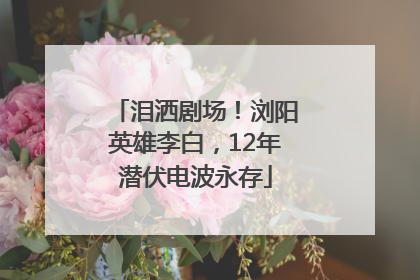 泪洒剧场！浏阳英雄李白，12年潜伏电波永存