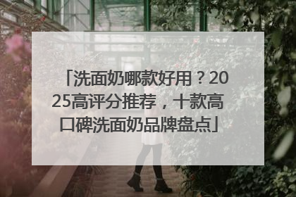 洗面奶哪款好用？2025高评分推荐，十款高口碑洗面奶品牌盘点