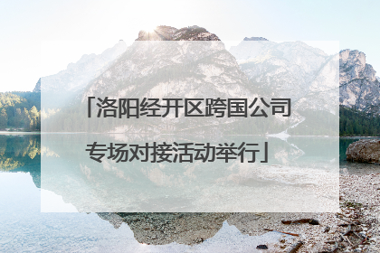 洛阳经开区跨国公司专场对接活动举行