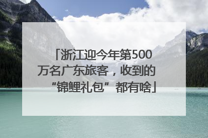 浙江迎今年第500万名广东旅客，收到的“锦鲤礼包”都有啥