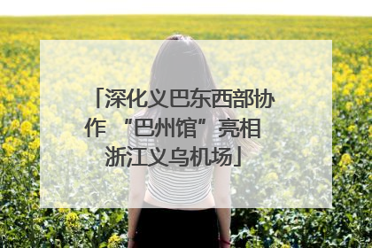 深化义巴东西部协作 “巴州馆”亮相浙江义乌机场