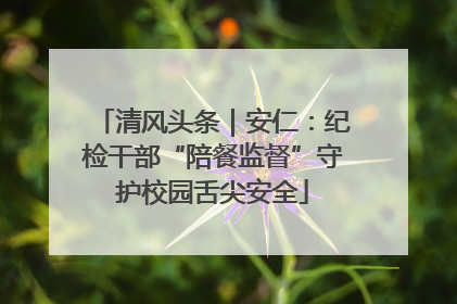 清风头条｜安仁：纪检干部“陪餐监督”守护校园舌尖安全