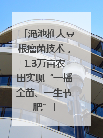 渑池推大豆根瘤菌技术，1.3万亩农田实现“一播全苗、一生节肥”