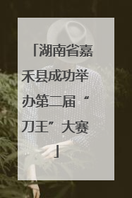 湖南省嘉禾县成功举办第二届“刀王”大赛
