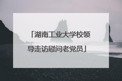 湖南工业大学校领导走访慰问老党员