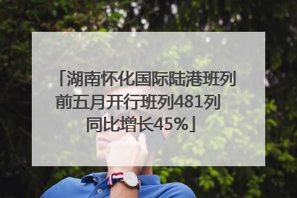 湖南怀化国际陆港班列前五月开行班列481列 同比增长45%
