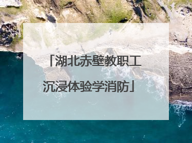 湖北赤壁教职工沉浸体验学消防