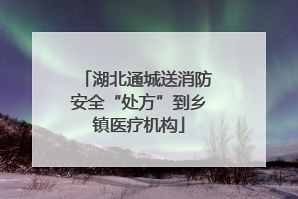 湖北通城送消防安全“处方”到乡镇医疗机构