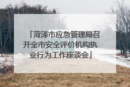 菏泽市应急管理局召开全市安全评价机构执业行为工作座谈会