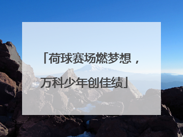 荷球赛场燃梦想，万科少年创佳绩