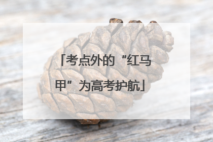 考点外的“红马甲”为高考护航