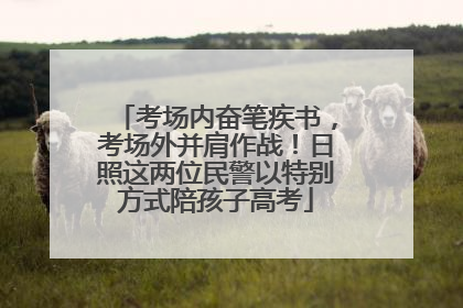考场内奋笔疾书，考场外并肩作战！日照这两位民警以特别方式陪孩子高考