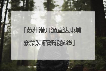 苏州港开通直达柬埔寨集装箱班轮航线