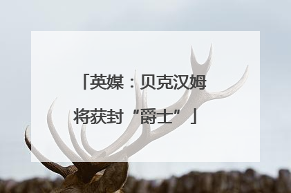 英媒：贝克汉姆将获封“爵士”