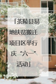 茶陵县易地扶贫搬迁项目区举行庆“六一”活动
