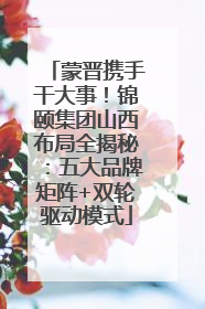 蒙晋携手干大事！锦颐集团山西布局全揭秘：五大品牌矩阵+双轮驱动模式