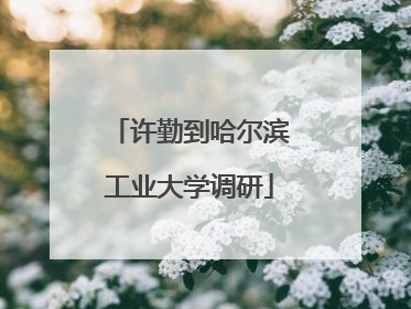 许勤到哈尔滨工业大学调研
