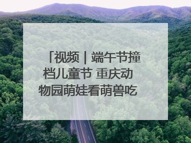 视频｜端午节撞档儿童节 重庆动物园萌娃看萌兽吃特色粽子大餐