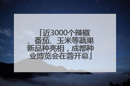 近3000个辣椒、番茄、玉米等蔬果新品种亮相，成都种业博览会在蓉开幕