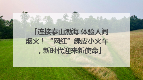 连接泰山渤海 体验人间烟火！“网红”绿皮小火车，新时代迎来新使命