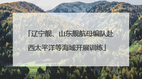 辽宁舰、山东舰航母编队赴西太平洋等海域开展训练