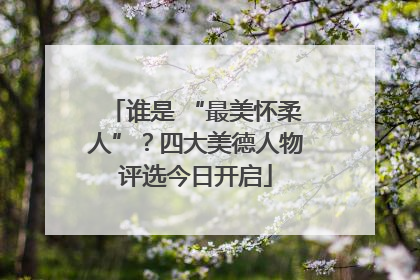 谁是 “最美怀柔人”?四大美德人物评选今日开启