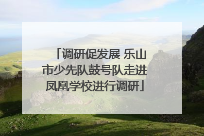 调研促发展 乐山市少先队鼓号队走进凤凰学校进行调研