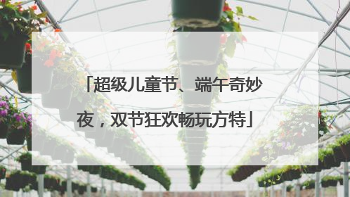 超级儿童节、端午奇妙夜，双节狂欢畅玩方特