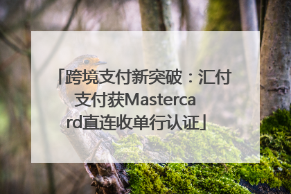 跨境支付新突破：汇付支付获Mastercard直连收单行认证