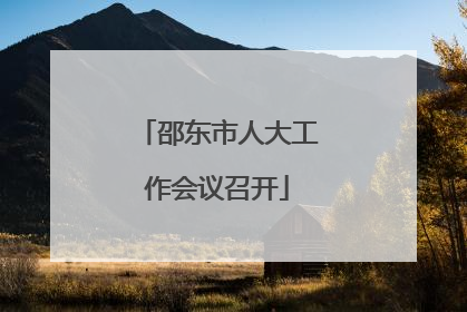 邵东市人大工作会议召开