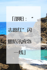 邵阳：“志愿红”闪耀防汛应急一线
