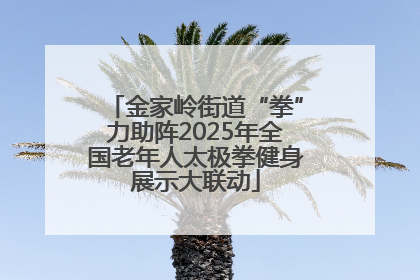 金家岭街道“拳”力助阵2025年全国老年人太极拳健身展示大联动