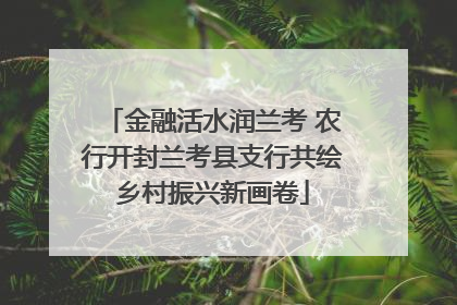 金融活水润兰考 农行开封兰考县支行共绘乡村振兴新画卷