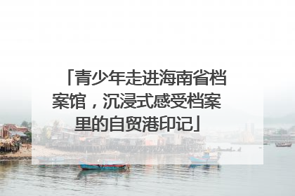青少年走进海南省档案馆，沉浸式感受档案里的自贸港印记