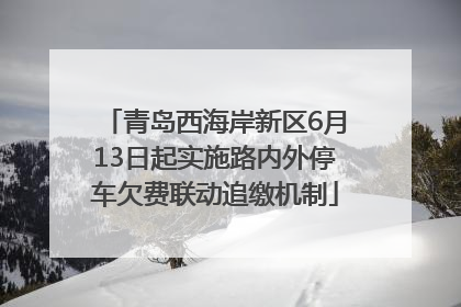 青岛西海岸新区6月13日起实施路内外停车欠费联动追缴机制