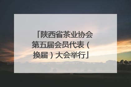 陕西省茶业协会第五届会员代表（换届）大会举行
