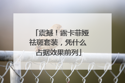 震撼！露卡菲娅祛斑套装，凭什么占据效果前列