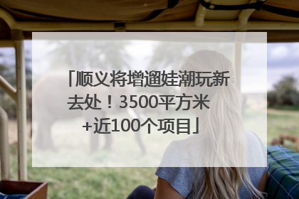顺义将增遛娃潮玩新去处！3500平方米+近100个项目