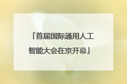 首届国际通用人工智能大会在京开幕