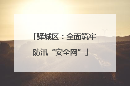 驿城区：全面筑牢防汛“安全网”