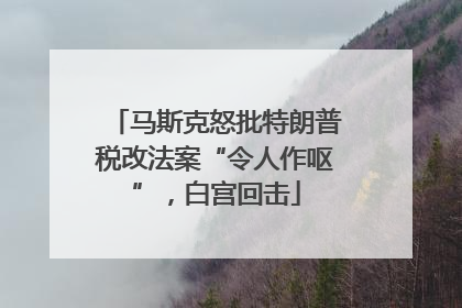 马斯克怒批特朗普税改法案“令人作呕”，白宫回击